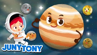 Jupiter  The Biggest Planet  Solar System  Planet Song  Space Song for Kids  JunyTony [upl. by Akehsyt572]