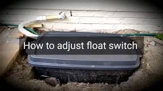 4 How to adjust submersible pump tethered float switch [upl. by Aramoj]