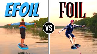 My First Efoil Experience  Efoil vs Hydrofoil [upl. by Nodlehs]