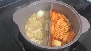 매콤떡볶이🍣간장떡볶이 동시먹방😱 [upl. by Idok505]