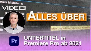 Untertitel in Premiere Pro 2021 erstellen und bearbeiten V15 [upl. by Denver]