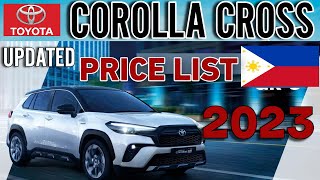 TOYOTA COROLLA CROSS 2023 UPDATED PRICE LIST amp SPECS PHILIPPINES [upl. by Barth808]