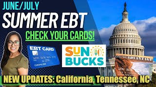 NEW 2024 SUMMER EBT UPDATE JUNE 2024 California Tennessee North Carolina West Virginia [upl. by Eltsryk184]