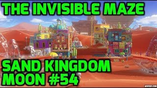 Super Mario Odyssey  Sand Kingdom Moon 54  The Invisible Maze [upl. by Ahsatin]