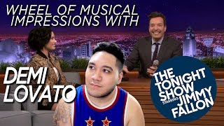 Wheel of Musical Impressions with Demi Lovato REACTION [upl. by Arrec889]