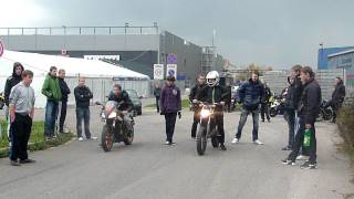 Drag Race Aprilia RS 49cc vs Derbi Senda 49cc [upl. by Lorrimer864]