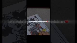 Cartoon Mandala Art ❤ Mickey Mouse Mandala Art ✍️🏻 shorts  ytshorts  art [upl. by Batholomew]