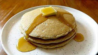 Homemade Oat Flour Pancakes  Glutenfree  SisterDIYcom [upl. by Einnov]