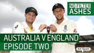 Australia v England  No Filter Ashes Episode 2 with Vaughan Swann and Pietersen [upl. by Syxela958]