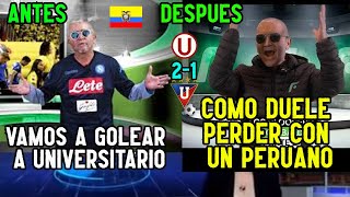 PERIODISTAS ECUATORIANOS MENOSPRESIARON a UNIVERSITARIO pero TERMINAN LLORANDO por VICTORIA de la U [upl. by Sessylu967]