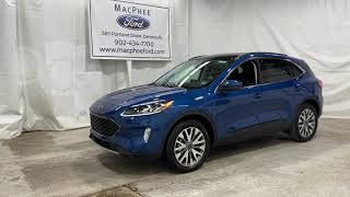 Blue 2022 Ford Escape TITANIUM HYBRID Review  MacPhee Ford [upl. by Baptista467]