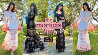 Morticia Dress  Crochet Tutorial [upl. by Smitty396]