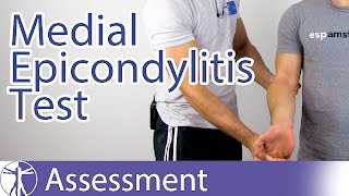 Medial Epicondylitis Test  quotGolfers Elbowquot [upl. by Heintz341]