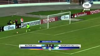 Bolívar 5  0 Deportivo Cali Copa Libertadores 2016 [upl. by Ietta]