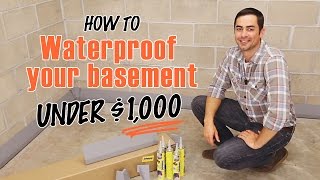 How to Waterproof a Basement  DIY SquidGee Dry System [upl. by Savill884]