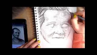 cecilia payne portrait sketch timelapse [upl. by Pattie]