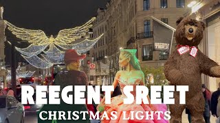 LONDON REGENT STREET CHRISTMAS LIGHTS DECORATION [upl. by Darryn557]