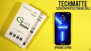 TechMatte amFilm Screen Protector Install for iPhone 13 Series Does it protect [upl. by Rodablas]