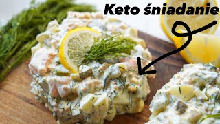 Moje KETO śniadanie • sałatka z łososiem 🍣 [upl. by Nitfa]