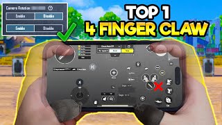 How To Get The Best 4 Finger Claw Control Setting  BGMI amp PUBG MOBILE [upl. by Nairad92]