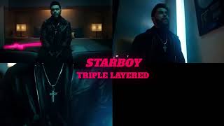 Starboy  The Weeknd TRIPLE LAYERED USE HEADPHONES [upl. by Alaehcim]