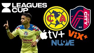 ¿Dónde ver América vs St Louis City por la Leagues Cup 2023 ¿A qué hora juega el América [upl. by Avivah504]