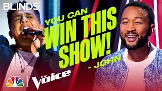 Powerhouse Omar Jose Cardona Belts Out Journeys quotSeparate Waysquot  The Voice Blind Auditions 2022 [upl. by Brooks]