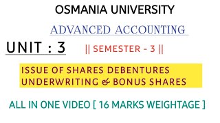 ADVANCED ACCOUNTING  UNIT  3  THEORY FULL EXPLAINATION VIDEO  SEM  3  shivanipallela [upl. by Annai]