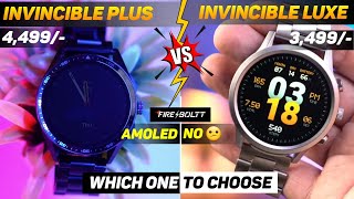 Fire boltt Infinity Luxe VS Invincible Plus  Comparison Video [upl. by Ritchie]