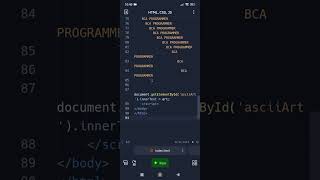 ASCII Art create using html css js cssanimationtutorial cssanimation ascii asciiart [upl. by Ahsata7]