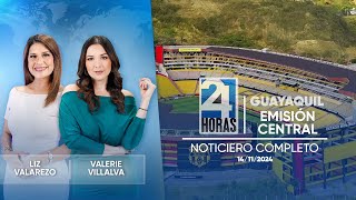 Noticiero de Guayaquil Emisión Central 14112024 [upl. by Ahtnicaj323]