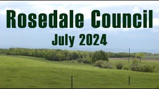 RM of Rosedale Council Meeting  July 2024 [upl. by Minica]