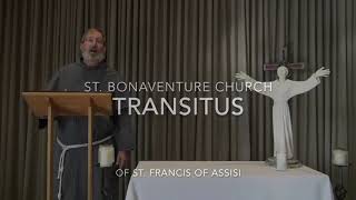 Transitus of St Francis of Assisi Prayer Service at St Bonaventure Church [upl. by Ahseeyt]