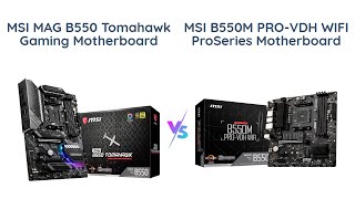 🔥 MSI MAG B550 TOMAHAWK vs MSI B550M PROVDH 🔥 [upl. by Somar]