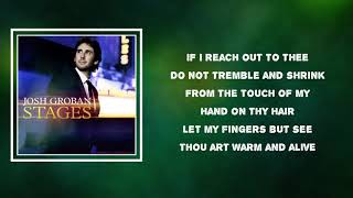 Josh Groban  Dulcinea Lyrics [upl. by Dnaletak]