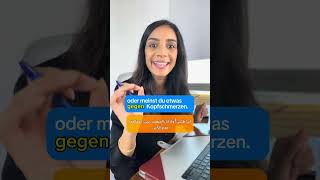 🤕 Etwas GEGEN Kopfschmerzen  Typische Fehler  Deutschlernen  🔴Live Kurse تعلّم اللغة الألمانية [upl. by Nissie]