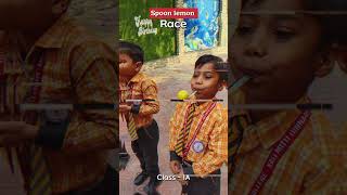 Spoon Lemon Race bestactivity viralshort race dance compitition kids comedy [upl. by Helbon561]