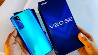 Vivo V20 SE Aquamarine Green Unboxing First Look amp Review  Vivo V20 SE Price Specifications etc [upl. by Ajtak647]