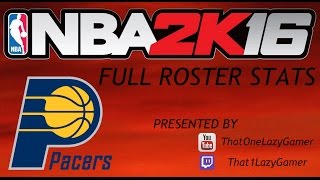 NBA 2K16 Full Roster Stats quotIndiana Pacersquot [upl. by Lsil]