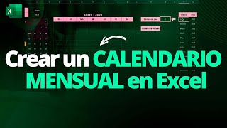 Cómo Crear un CALENDARIO MENSUAL en Excel NIVEL AVANZADO  Paso a Paso [upl. by Akimit472]