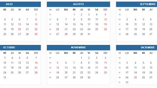 Colombia calendario festivos 2018 [upl. by Tindall]