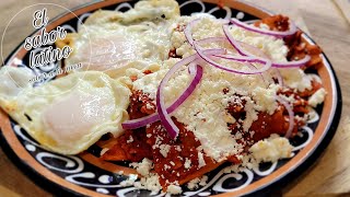 🔴 Chilaquiles Rojos Rancheros  Receta Fácil y Bien Ricos🌶 [upl. by Notyep]