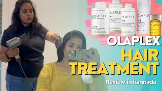 Olaplex hair treatment review in Kannada  hair treatment daily vlogs  Kannada vlogs [upl. by Notslah]