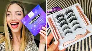 How to Easily Apply Magnetic Eyelashes Arishine Magnetic Lashes Tutorial [upl. by Hanzelin]