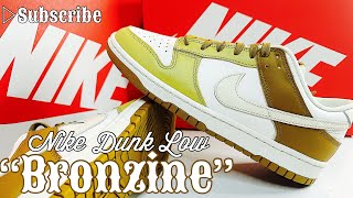 Nike Dunk Low quotBronzine” Review  Legit Check Black Light [upl. by Yessac]