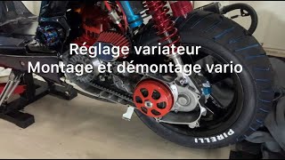 Réglage variateur scooter montage et démontage [upl. by Einnov]