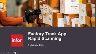 Factory Track App Rapid Scanning [upl. by Niattirb]