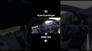 Alfa Romeo Giulia Quadrifoglio VS BMW M3  bmw mperformance mpower alfa alfaromeo quadrifoglio [upl. by Niltyak]