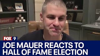 Former Twin Joe Mauer reacts to Hall of Fame election [upl. by Nois]