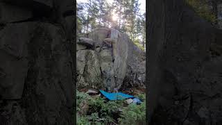 Waffle Cone v1 Conium Outcrop Jack Lake trail climbing bouldering [upl. by Clerissa]